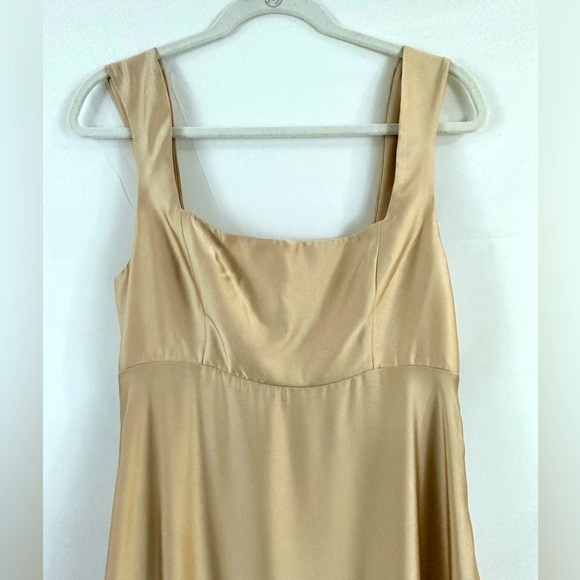 Show Me Your Mumu - Madi Gown Gold Colored Luxe Satin Full Length Medi… - Picture 8 of 12